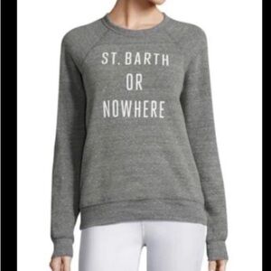 Knowlita St. Barth or Nowhere Grey Sweatshirt XS